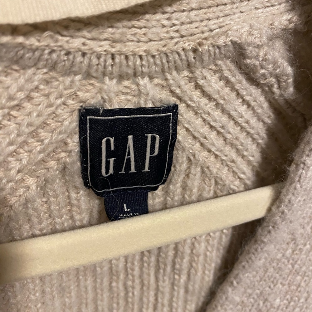 GAP Cream Women's Cardigan Grandpa Sweater Large - Picture 4 of 10